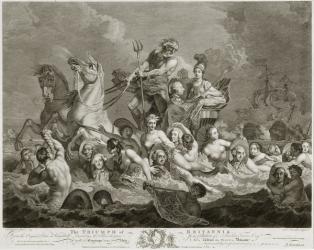 The Triumph of Britannia, c.1765 (engraving) | Obraz na stenu