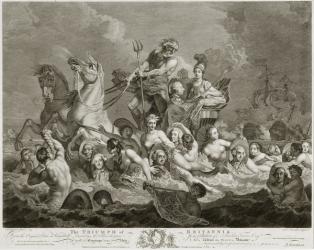 The Triumph of Britannia, c.1765 (engraving) | Obraz na stenu