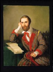 Portrait of a Man, presumed to be Charles Gounod (1818-93) (oil on card) | Obraz na stenu