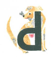 d is for dog | Obraz na stenu