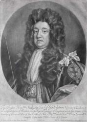 Portrait of Sidney Godolphin (1645-1712) 1st Earl of Godolphin engraved and published by John Smith (1652-1743) 1707 (mezzotint) (b/w photo) | Obraz na stenu