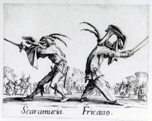 Balli de Sfessania, c.1622 (engraving) (b/w photo) | Obraz na stenu