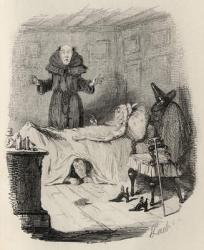 The Confession of the old woman clothed in grey, from 'The Ingoldsby Legends' by Thomas Ingoldsby, published by Richard Bentley & Son, 1887 (litho) | Obraz na stenu