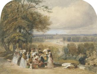 A Picnic on Richmond Hill (w/c with bodycolour & gum on paper) | Obraz na stenu