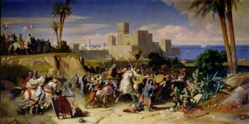 The Taking of Beirut by the Crusaders in 1197, 1842 (oil on canvas) | Obraz na stenu