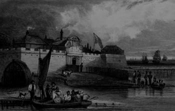 View of Tilbury Fort, engraved by H. Adhard  (engraving) (b/w photo) | Obraz na stenu