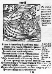 Illustration from the "Stultifera Navis Mortalium" by Sebastian Brant, printed by Johannes Schenspenger, 1497 (woocut) | Obraz na stenu