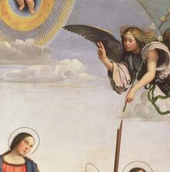 Annunciation and Saints, detail of the Archangel Gabriel, 1500 (detail of 33423) | Obraz na stenu