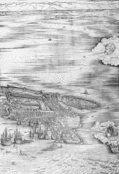 Grande Pianta Prospettica - Venice, c.1500 (engraving) (right hand side) | Obraz na stenu