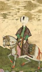 Equestrian portrait of Sultan Osman II (1603-22) 1618 (gouache on paper) | Obraz na stenu