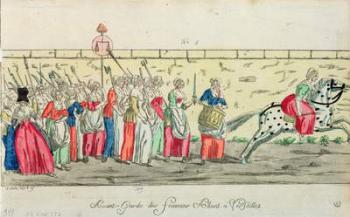 Advanced guard of the women going to Versailles on 5th October 1789 (coloured engraving) | Obraz na stenu