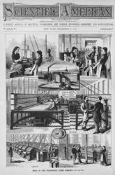 Mills of the Willimantic linen company, illustration from the 'Scientific American' 6th December, 1879 (engraving) | Obraz na stenu