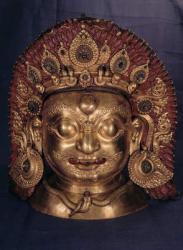 Head of Bhairava, late 17th century (embossed copper, painted and gilded) | Obraz na stenu