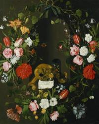 Vanitas Still Life with Flowers | Obraz na stenu