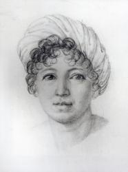 Madame de Stael (pencil on paper) | Obraz na stenu