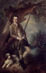 William Poyntz of Midgham and his Dog Amber (oil on canvas) | Obraz na stenu
