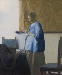 Woman Reading a Letter, c.1662-63 (oil on canvas) | Obraz na stenu