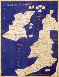 Map of the British Isles, from 'Geographia' (vellum) | Obraz na stenu