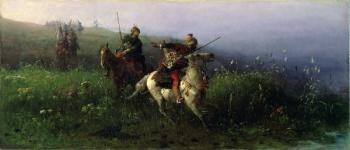 On Reconnaissance, 1876 (oil on canvas) | Obraz na stenu