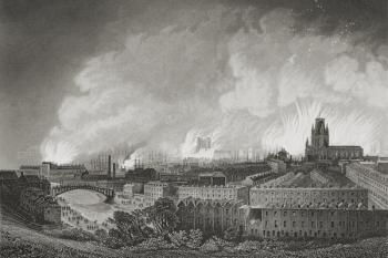 Bristol, England, during the Riots in 1831, 1883 (engraving) | Obraz na stenu