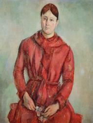 Portrait of Madame Cezanne in a Red Dress, c.1890 (oil on canvas) | Obraz na stenu