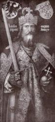 Charlemagne, illustration from 'Romance and Legend of Chivalry' by A. R. Hope Moncrieff (litho) | Obraz na stenu