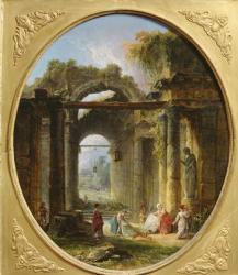 Ancient ruins in Rome (oil on canvas) | Obraz na stenu