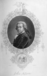 John Adams, from 'The History of the United States', Vol. I, by Charles Mackay, engraved by Stephenson (engraving) | Obraz na stenu