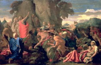Moses Striking Water from the Rock, 1649 (oil on canvas) | Obraz na stenu