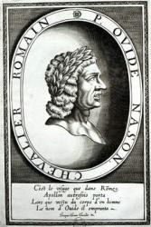 Portrait of Ovid (Publius Ividius Naso) (43BC-17AD) (engraving) | Obraz na stenu