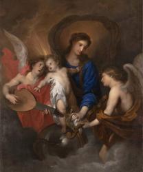 Virgin and Child with Music-Making Angels, c.1630 (oil on canvas) | Obraz na stenu