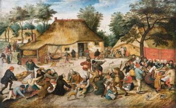The Peasant Wedding, c.1600 (oil on panel) | Obraz na stenu