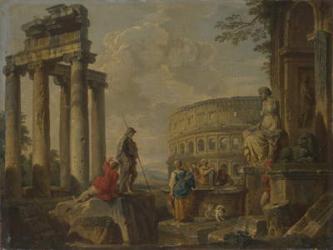The Coliseum amongst Roman Ruins, c.1730 (oil on canvas) | Obraz na stenu
