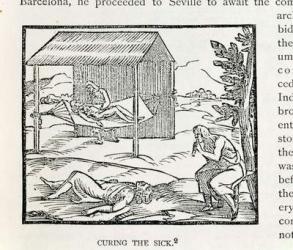 Curing the Sick, Natives of Hispaniola, from 'The Narrative and Critical History of America', edited by Justin Winsor, London, 1886 (woodcut) | Obraz na stenu