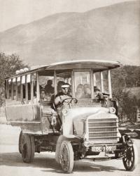 A 1913 Southdown Motor Service Daimler Charabanc. From The Story of 25 Eventful Years in Pictures, published 1935. | Obraz na stenu