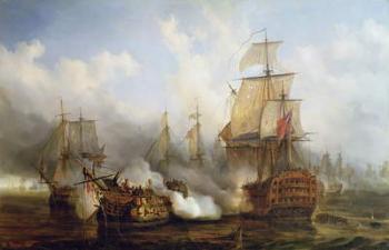 The Redoutable at Trafalgar, 21st October 1805 (oil on canvas) | Obraz na stenu