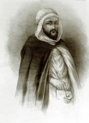 Portrait of Abd-El-Kader (litho) (b/w photo) | Obraz na stenu