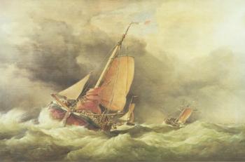 Dutch Pincks Running to Anchor off Yarmouth | Obraz na stenu