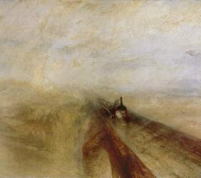 Rain Steam and Speed, The Great Western Railway, painted before 1844 (oil on canvas) (detail of 4053) | Obraz na stenu