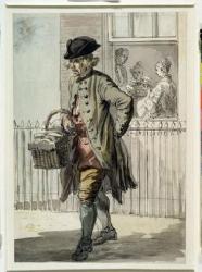 London Cries: A Muffin Man, c.1759 (w/c on paper) | Obraz na stenu