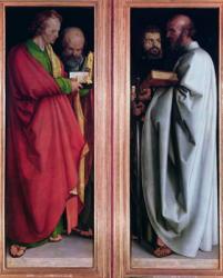 St. John with St. Peter and St. Paul with St. Mark, 1526 (oil on panel) | Obraz na stenu
