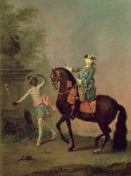 Portrait of Empress Elizabeth Petrovna (1709-62) on Horseback with a Negro Boy, 1743 (oil on canvas) | Obraz na stenu