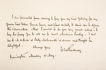 William Makepeace Thackeray, 1811  1863. English novelist. Hand writing sample. | Obraz na stenu