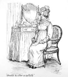 'Unable to utter a syllable', illustration to 'Pride and Prejudice' by Jane Austen, edition published in 1894 (engraving) | Obraz na stenu