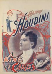 Harry Houdini, King of Cards, 1895 (colour lithograph) | Obraz na stenu