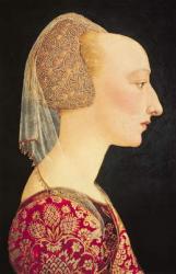 Portrait of a Lady in Red, 1460-70 (oil & tempera on panel) | Obraz na stenu