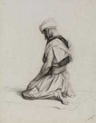Muslim at Prayer, c.1875 (charcoal on paper) | Obraz na stenu
