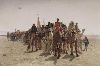 Pilgrims Going to Mecca, 1861 (oil on canvas) | Obraz na stenu