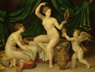 Venus at her Toilet (oil on canvas) | Obraz na stenu