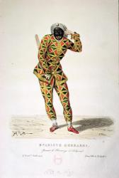 Harlequin (coloured engraving) | Obraz na stenu